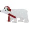 Northlight Lighted 2D Glittered Polar Bear Outdoor Christmas Decoration - 18.5" - Clear Lights